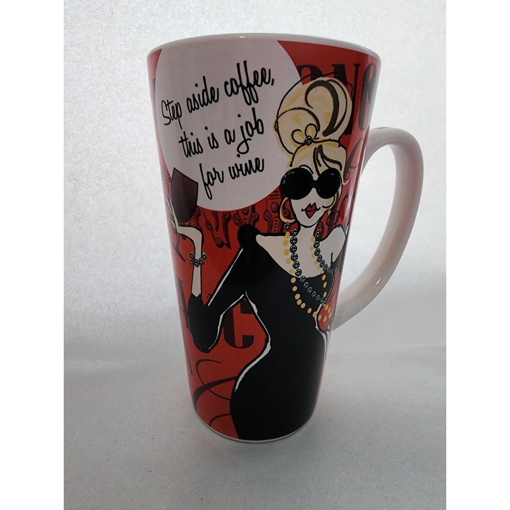Delish American Atelier Latte Mug Step Aside Coffee This Is A Job For Wine Red